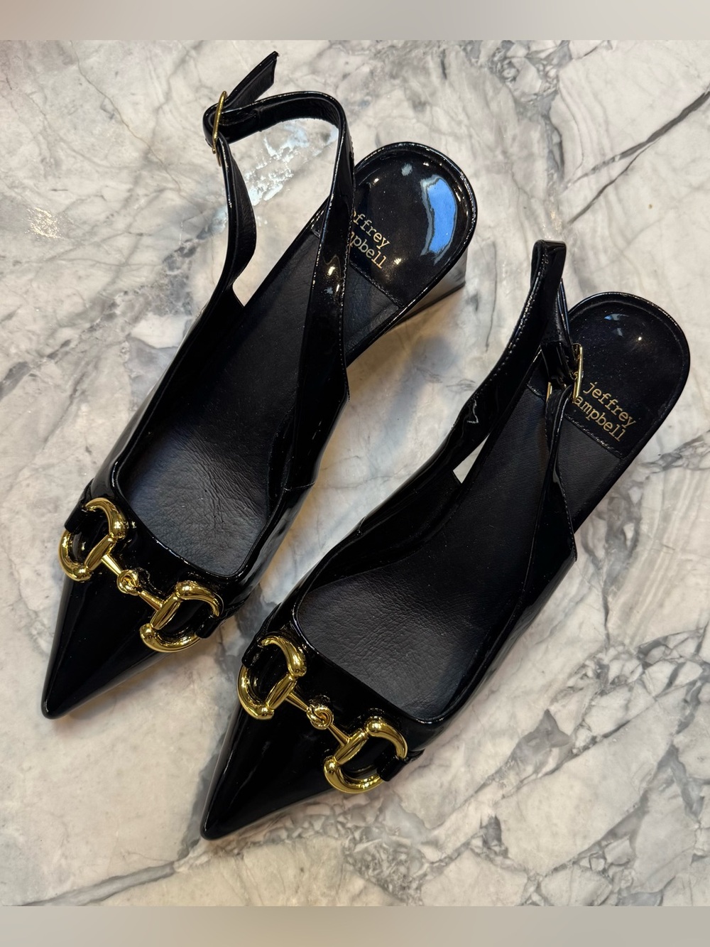 Jeffrey Campbell Nakita Slingback Block Heel Pumps - Size 7.5